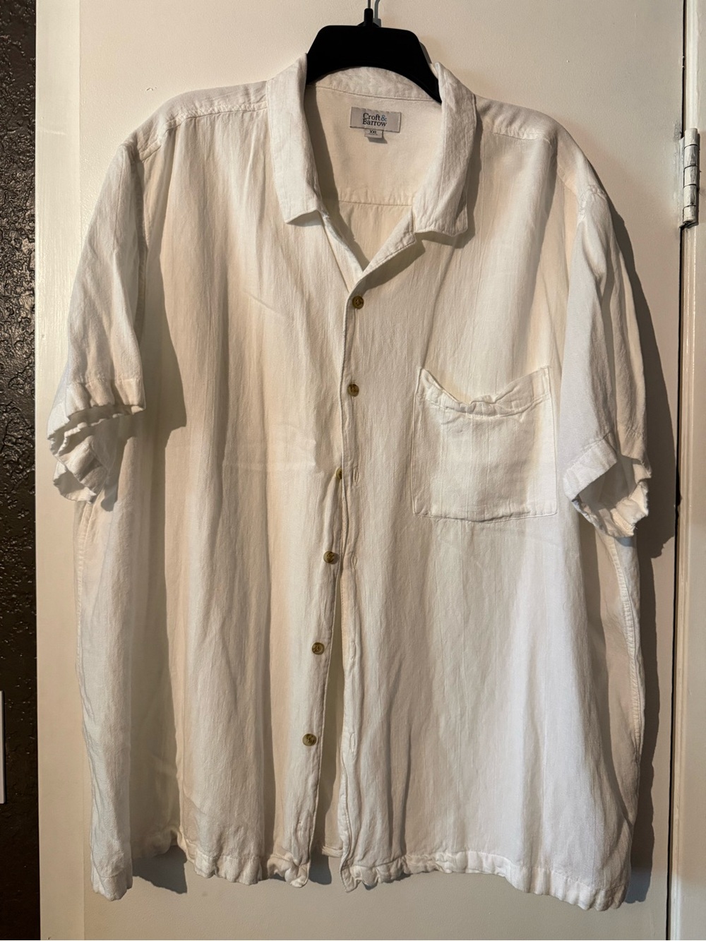 Men’s Croft & Barrow White Short-Sleeve Button-Up Shirt